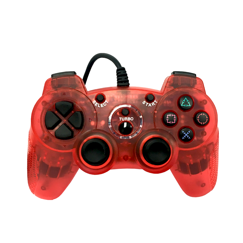 PS2 Controller Clear Red (Redesign)